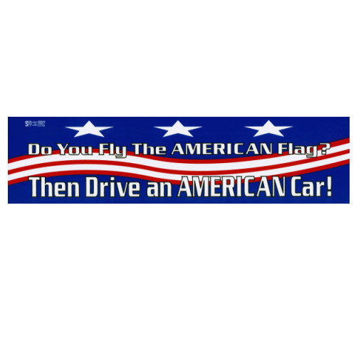 'Drive American Cars' Bumper Sticker